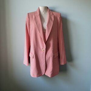ZARA Blazer in pink and white